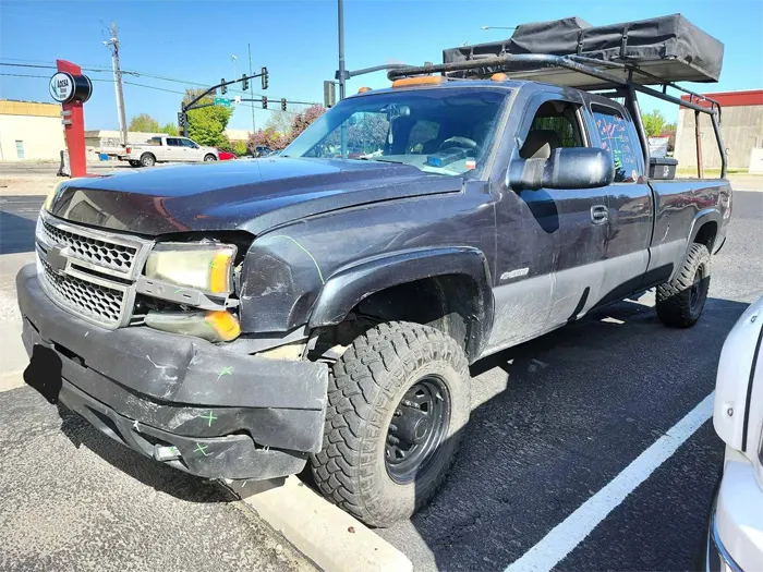 Chevrolet Silverado before collision repair with front-end damage