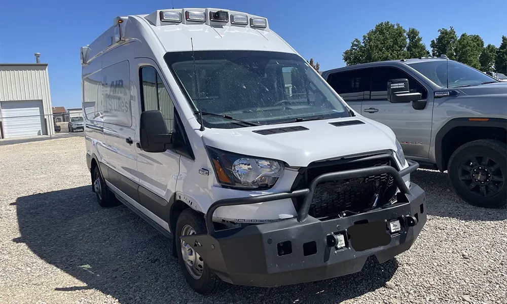 Service van collision repair
