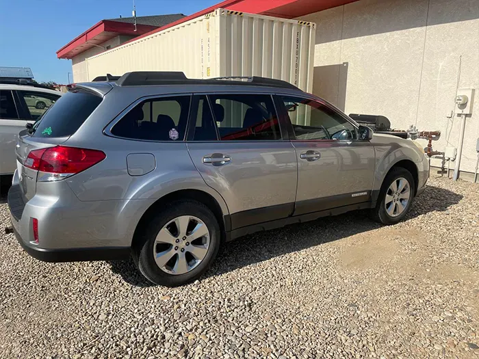 Subaru outback collision damage after