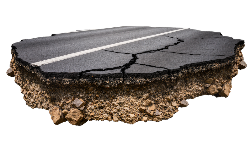 Road Debris Construction Damage