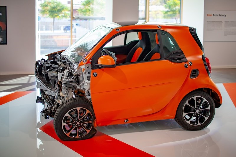 Red car Crumple Zones